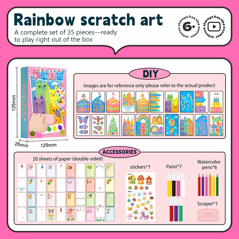 MagicScratch - 20-Piece Rainbow Art Set