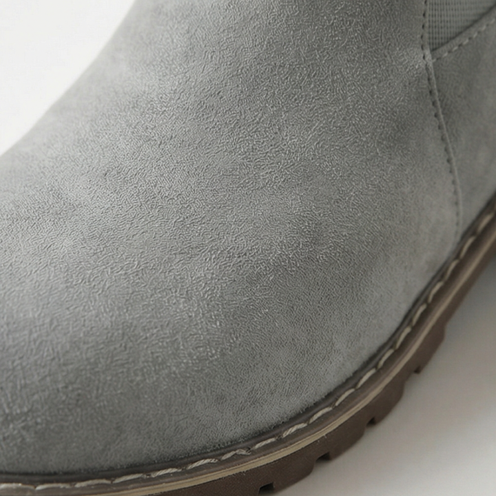 Damen Stiefeletten | Booties in Wildleder-Optik mit Schnalle