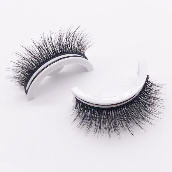 Selbstklebende Wimpern zum Auftragen ohne Kleber | Natürliches Finish in Sekunden | Wiederverwendbar &amp; waschbar, inkl. Ersatz-Klebestreifen
