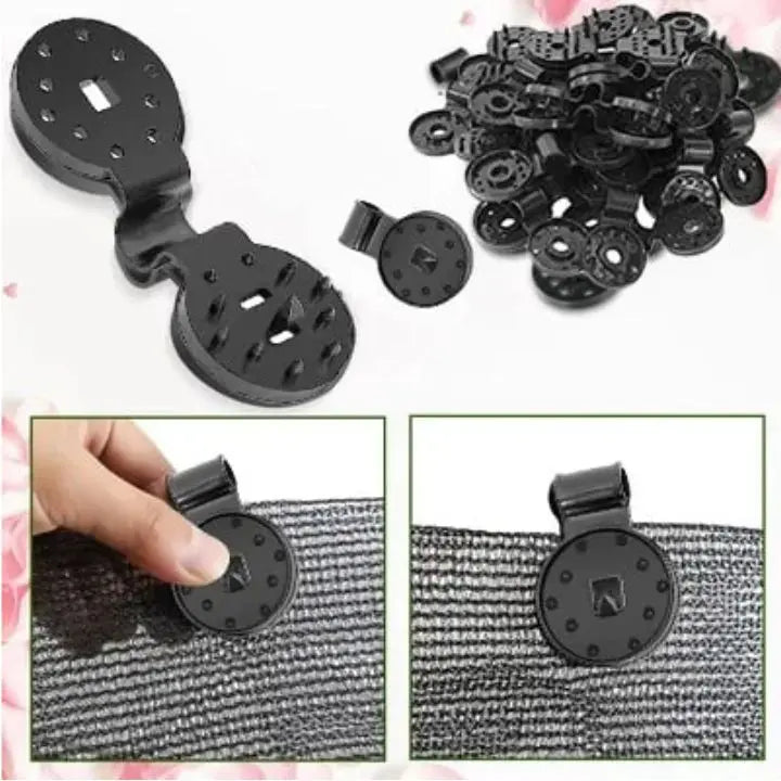 Gartenclips für Schattensegel &amp; Netze | Robuste Befestigungsklemmen mit Drehverschluss | Für Sichtschutz, Netze &amp; Abdeckplanen | Kompakt &amp; Wiederverwendbar