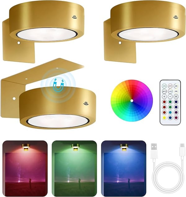 Bilderleuchte | Magnetische LED-Leuchte mit Touch, Fernbedienung und Warm-/Kaltweiß