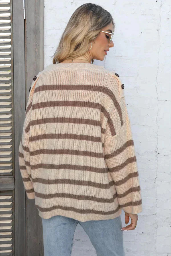 Lisa | Striped Crew Neck Sweater