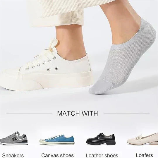 No-show socks ultra-thin (4 pairs) | Non-slip grip, invisible in sneakers &amp; slippers | Seamless &amp; breathable