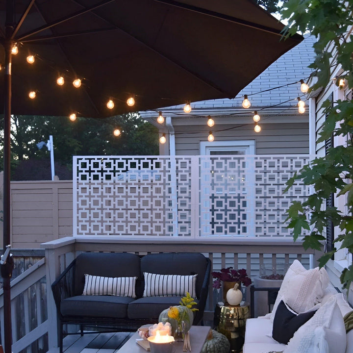 Lichterkette außen mit Globus-Lampen 15 m / 30 m | Warmweißes Licht mit 220 V für Garten, Terrasse, Hochzeit und Party