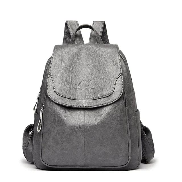 Leder Rucksack | Anti-Diebstahl mit versteckten Reißverschlüssen und 15-Zoll-Laptopfach
