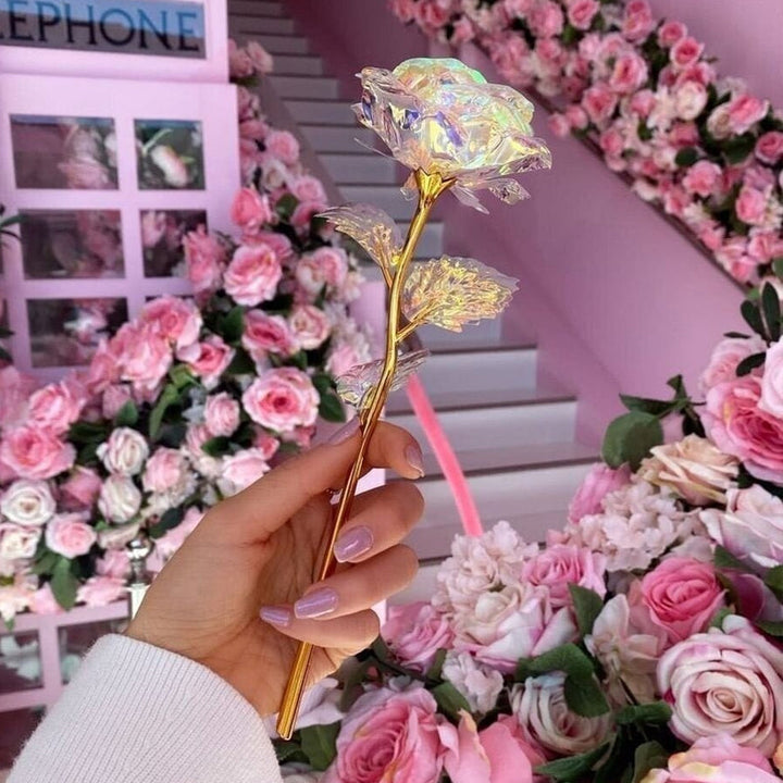 Rosa dormiente lucente per San Valentino