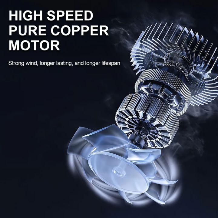 Kabelloser Luftstaubbläser mit Turbinen-Power | 200 mph Luftstrom, 150.000 U/min | Wiederaufladbar, ABS | Für PC, Auto &amp; Haushalt
