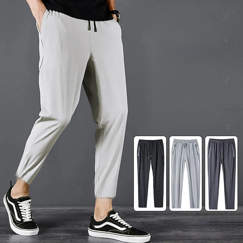 Schnelltrocknende Freizeithose | Stretchhose mit Reißverschlusstaschen und UV-Schutz