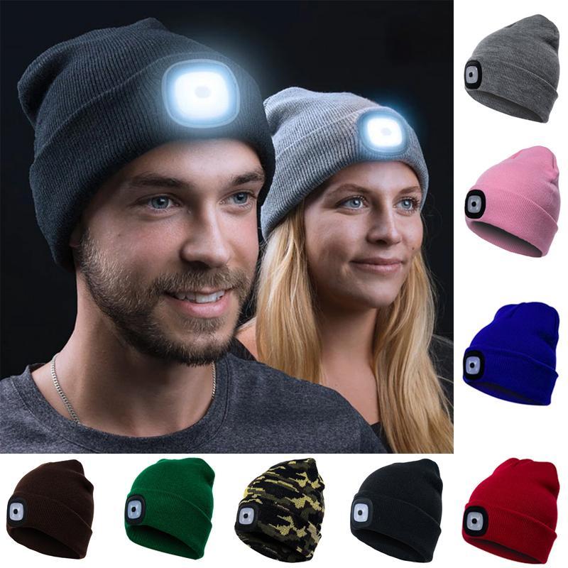 LED knitted winter beanie