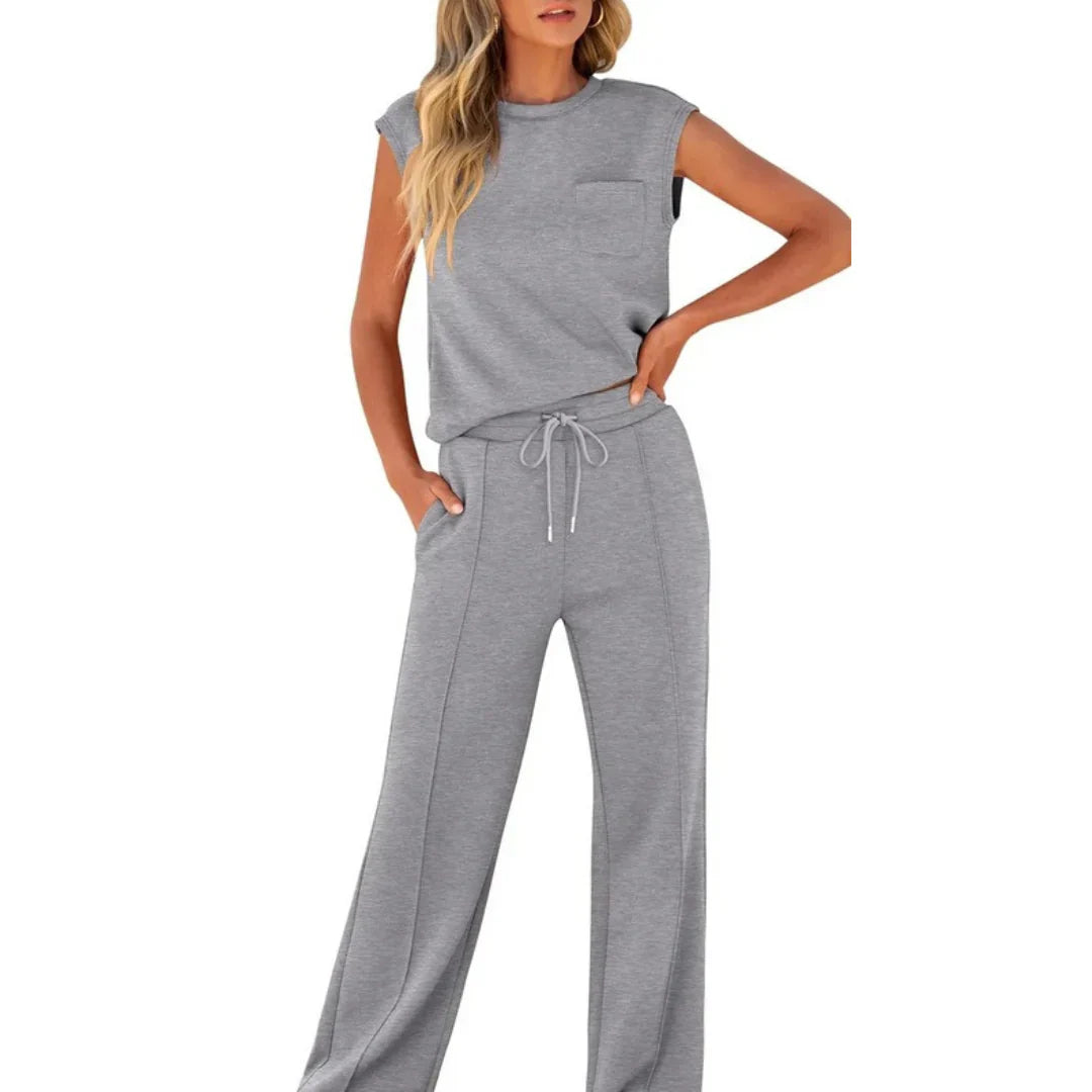 Summer loungewear set for women | Soft &amp; breathable, light &amp; airy | Co-ord two-piece for home &amp; on the go | Relaxed fit