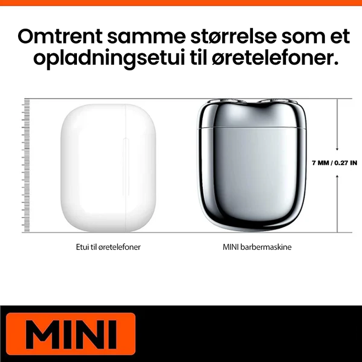 Elektrorasierer wasserdicht IPX6 | Kompakter USB-Rasierer mit 60 Min. Akkulaufzeit für Nass- &amp; Trockenrasur
