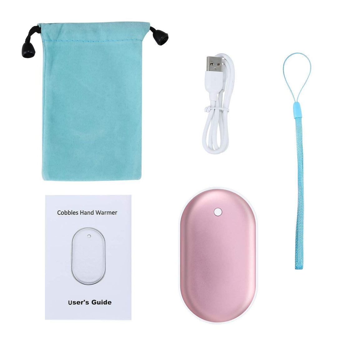 Wiederaufladbarer Handwärmer 5200 mAh | 3 Heizstufen bis 55 °C, Powerbank-Funktion und beidseitige Wärme | 4–8 Std.