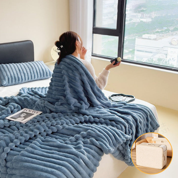Kuscheldecke | Weiche Plüschdecke für Sofa, Bett und Wohnzimmer