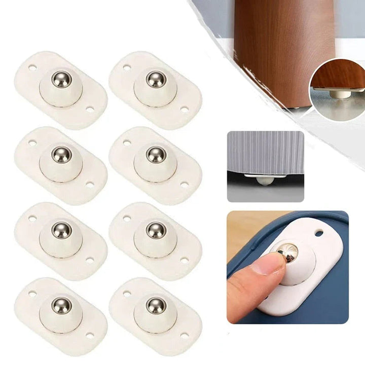 Set de 8 roulettes pour meubles avec roulement à billes | Aide au glissement et au levage pour meubles &amp; appareils | Moins de rayures, plus de contrôle | Pour sol &amp; tapis
