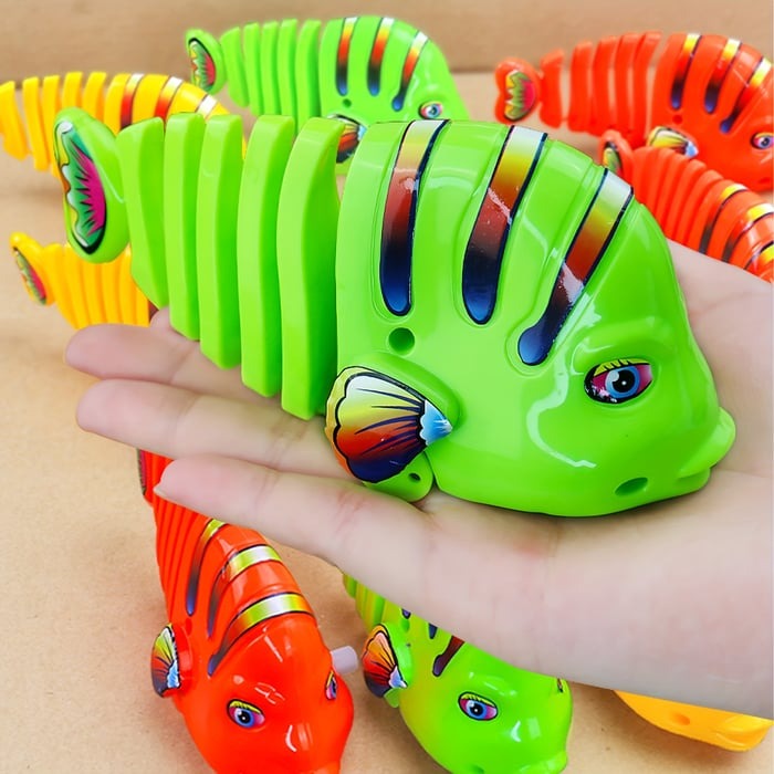 Giocattolo da pesca a molla per bambini | Rotazione a 360° e movimenti acrobatici | Plastica resistente | Carino come regalo