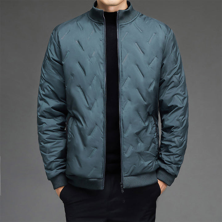 Herren Winterjacke | Warme Freizeitjacke mit Stehkragen, gefüttertem Innenfutter und versteckten Taschen