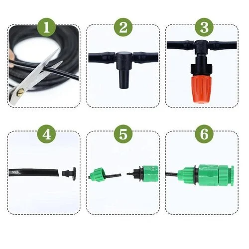 Automatic drip irrigation system with adjustable nozzles – HydroZen | Saves up to 70% water | Tool-free, 5–40 m