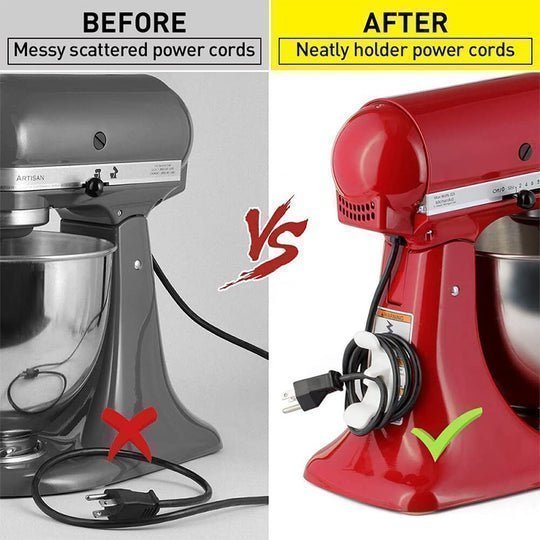 Kabelaufwickler für Küchengeräte aus flexiblem Gummi | Starkes Klebepad, Einhand-Aufwickeln | Für Kaffeemaschine, Airfryer &amp; mehr | 3 Farben