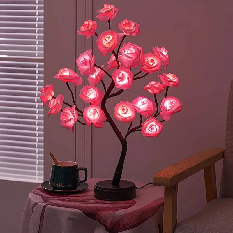 Arbre bonsaï lumineux LED avec socle tactile | Branches réglables &amp; plusieurs modes lumineux | USB ou piles, déco pour la maison