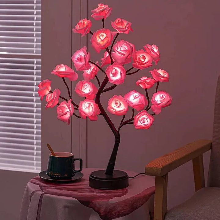 Arbre bonsaï lumineux LED avec socle tactile | Branches réglables &amp; plusieurs modes lumineux | USB ou piles, déco pour la maison