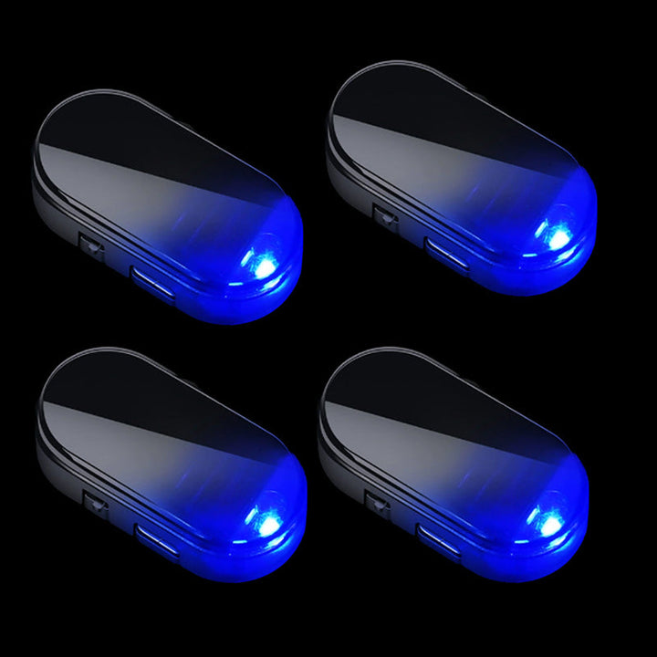 Solar LED Auto Alarmleuchte | Blinkende Sicherheitsanzeige für Auto | Automatischer Nachtsensor | Solar &amp; USB-Aufladung | 2er- oder 4er-Set