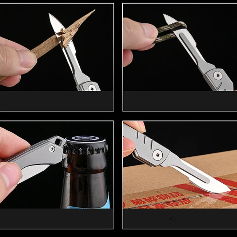 BladeSwift - Bisturi pieghevole con 10 lame intercambiabili