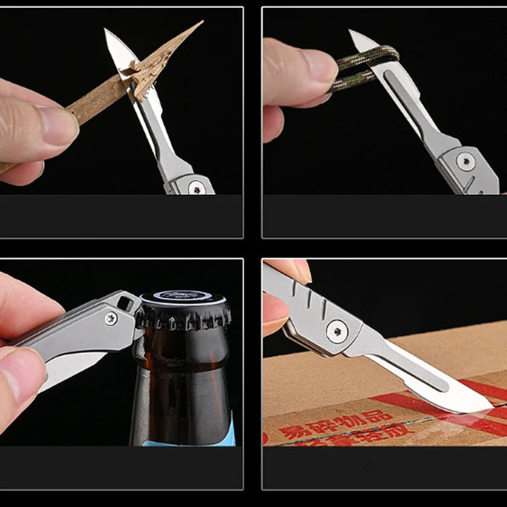 BladeSwift - Bisturi pieghevole con 10 lame intercambiabili