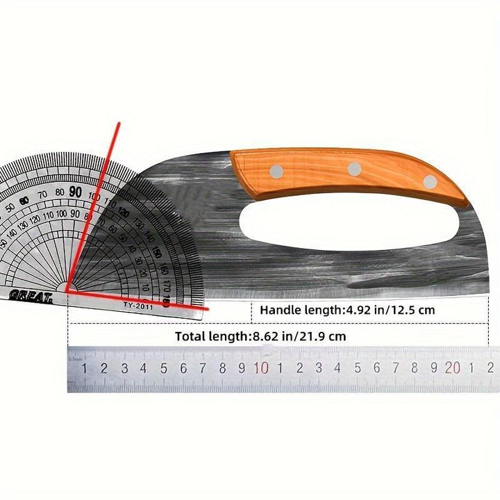 Küchenmesser aus Edelstahl mit ergonomischem Griff | Präzisionsmesser für Fleisch, Gemüse &amp; Kräuter | Rutschfester Holzgriff