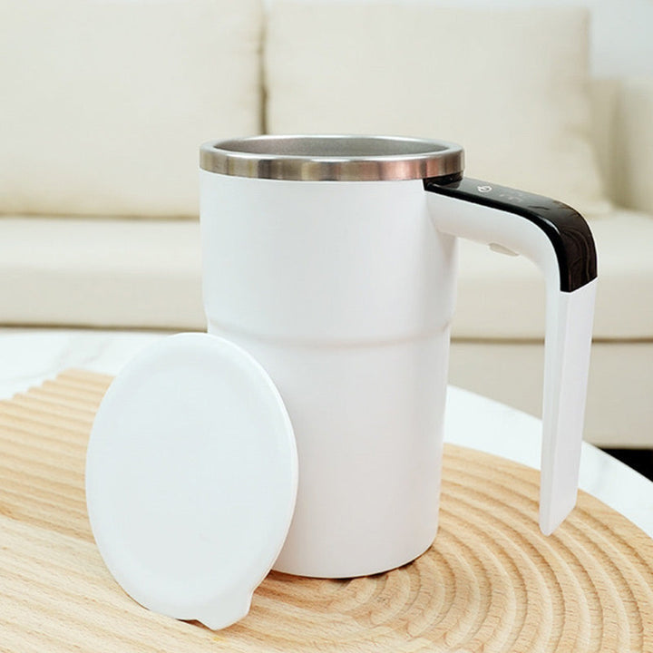 Selbstrührende Tasse | Magnetische Rührfunktion mit Temperaturanzeige &amp; Edelstahl für Kaffee, Shakes und Getränke