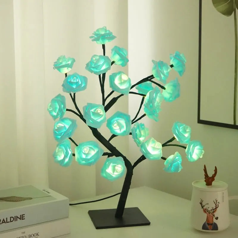 Arbre bonsaï lumineux LED avec socle tactile | Branches réglables &amp; plusieurs modes lumineux | USB ou piles, déco pour la maison