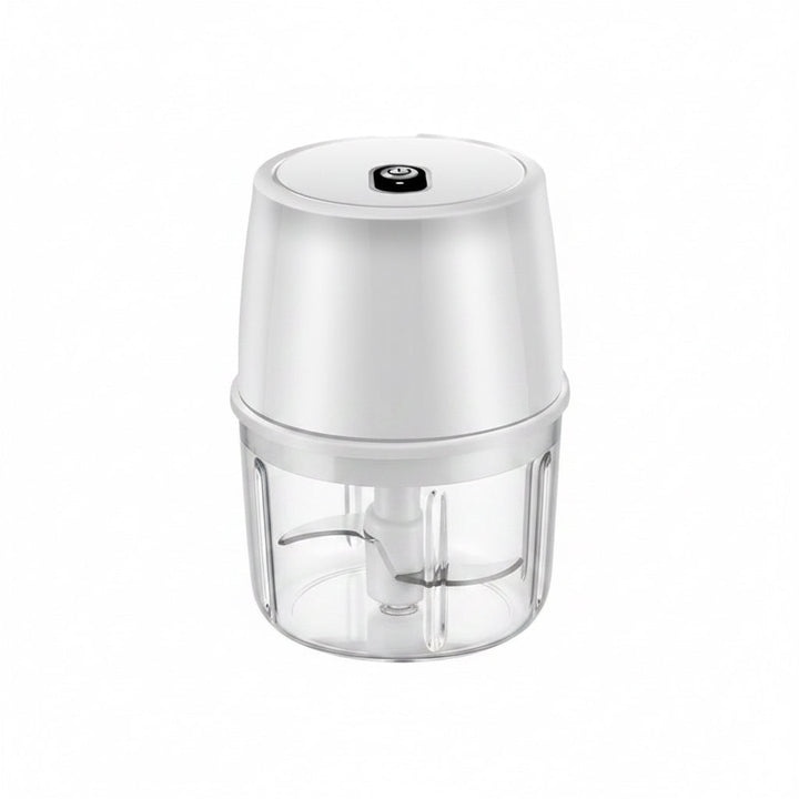 Elektrischer Mini-Zerkleinerer 250 ml | Kabelloser Knoblauch- und Gemüsehacker mit Edelstahlklingen und USB-Ladefunktion