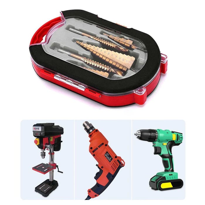 BladeForce Pro – PräBohrkrone Set 6-tlg. mit Titanbeschichtung – präzise, saubere Bohrlöcher | Für Metall, Holz, Kunststoff &amp; Mauerwerk | Robustzise Schnitte für jedes Projekt