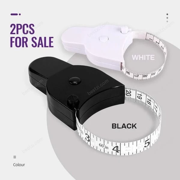 Teleskop-Maßband 150 cm | Einhand-Klick &amp; Smart-Lock Arretierung | Doppelseitig cm+Zoll, Auto-Rückzug | ABS