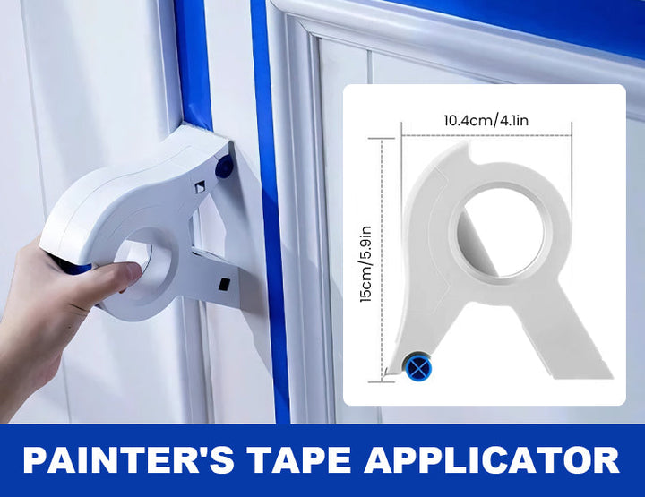 Malerkrepp-Applikator mit Cutter | saubere, gerade Farbkanten in einem Zug | inkl. 2 Rollen Tape | für Wände, Decken &amp; Möbel