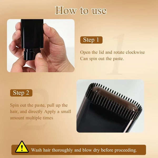 AnsatzFix Stick racine de cheveux | Couverture rapide des cheveux gris &amp; rafraîchissement de couleur | Résistant au frottement &amp; fini naturel
