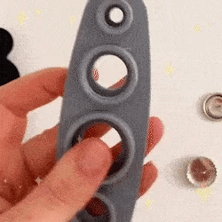 Set per creare bottoni in tessuto con un tocco | Bottoni auto-adesivi in 5 misure (11–29 mm) | Include modelli per tessuto | Crea bottoni velocemente senza pressa