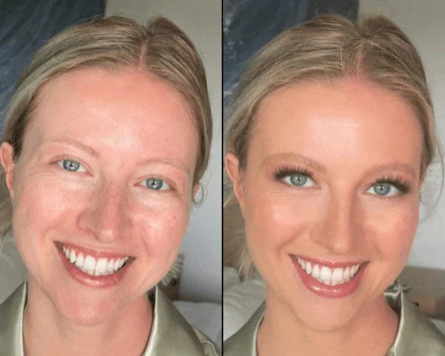 Farbwechselnder Make-up-Stick mit integriertem Pinsel | Leichte, atmungsaktive Deckkraft | Feuchtigkeitsspendend mit Hyaluronsäure + Niacinamid | 3 Nuancen