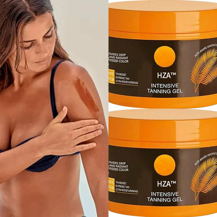 Intensive tanning gel for faster tanning | Moisturizing &amp; glow effect | Even complexion without streaks | For body &amp; legs