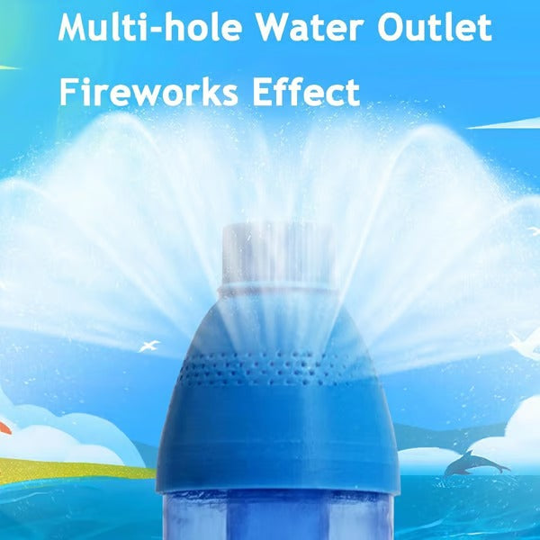 Wasserspritzspielzeug mit Feuerwerks-Effekt | Pump-Design zum Ziehen &amp; Spritzen | Extra großes Wasservolumen | 45 cm | ab 3 Jahren