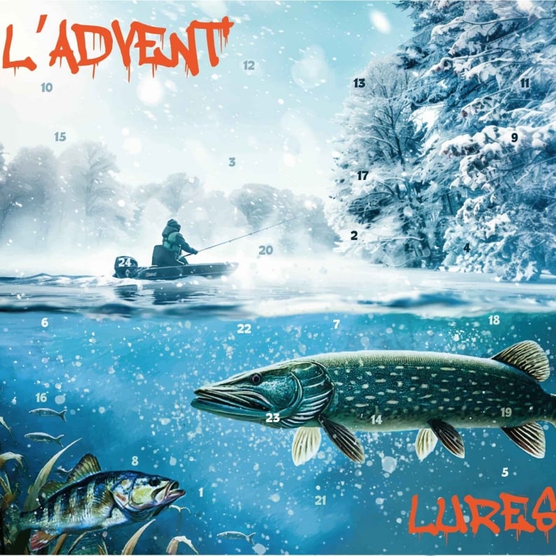 Angler advent calendar with 24 premium lures | Ready to use including hooks | For fresh &amp; saltwater, gift for anglers