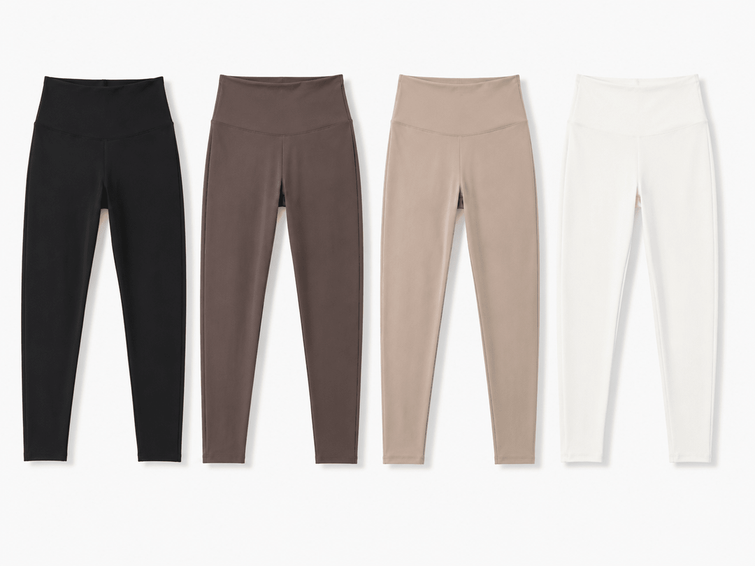 Damen Leggings mit hohem Stretch-Anteil | Elastischer Taillenbund und schmales Bein | Einheitsgröße 36–40 in 4 Farben