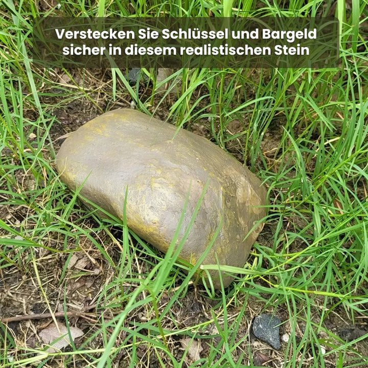 Tarn-Steinsafe für Garten &amp; Outdoor – RockFort Geheimversteck aus robustem Harz | Wasser- &amp; staubdicht | Für Schlüssel, Bargeld, Wertsachen