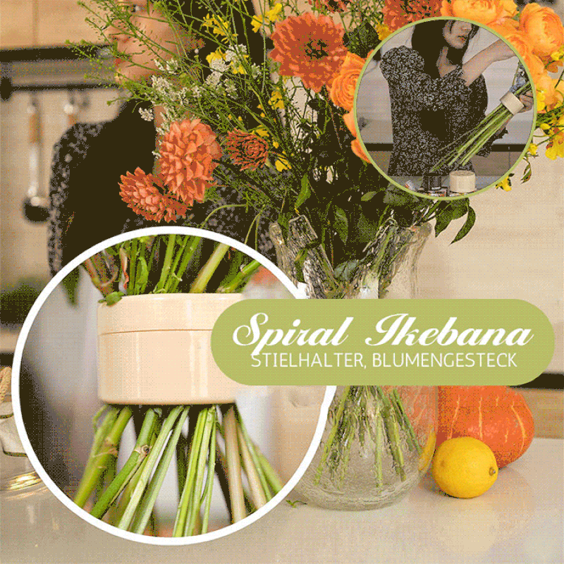 Bouquet holder spiral handle set (2 sizes) – BloomCore for stable, full arrangements | holds stems firmly &amp; keeps flowers fresh up to 3× longer