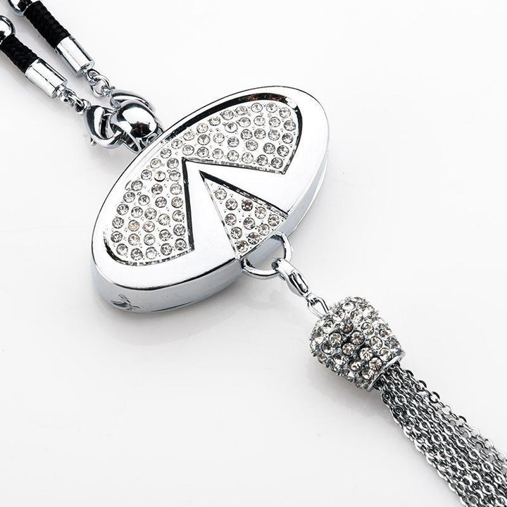 Ciondolo per specchietto retrovisore auto con cristallo | Lega di zinco e strass | Decorazione scintillante con ciondolo profumato, idea regalo