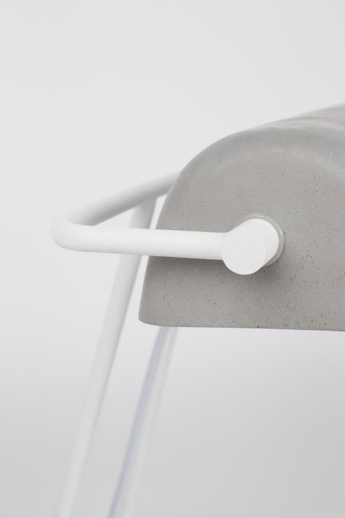 Schreibtischlampe | Verstellbare Tischleuchte aus Metall mit Betonschirm und E27-Fassung für den Arbeitsplatz