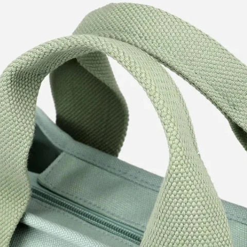 Large canvas organizer bag with compartments &amp; wide straps | Fits 13-inch laptop | Only 400 g, washable | 5 colors