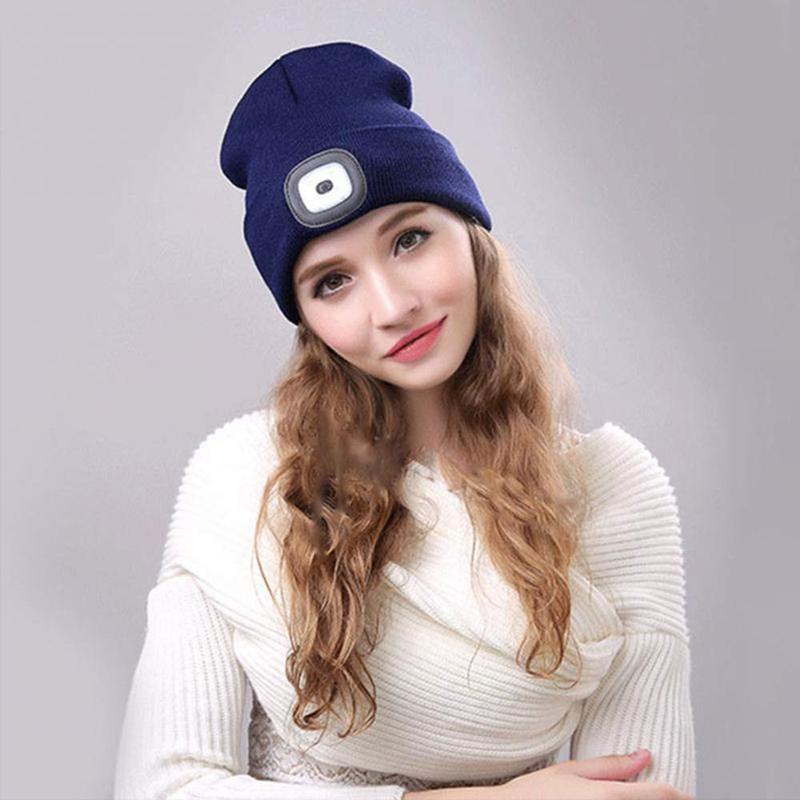 LED knitted winter beanie
