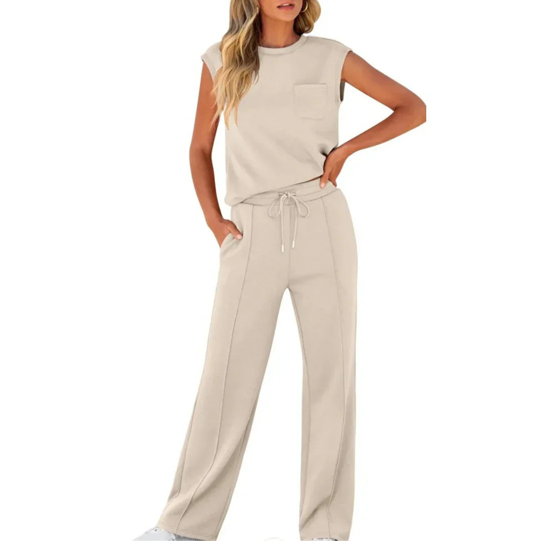 Summer loungewear set for women | Soft &amp; breathable, light &amp; airy | Co-ord two-piece for home &amp; on the go | Relaxed fit
