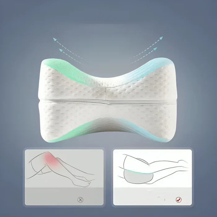 Orthopädisches Beinkissen | Ergonomisches Seitenschläferkissen | Memory Foam | Druckentlastend &amp; Waschbarer Bezug