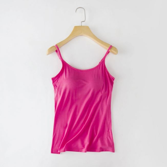 Tanktop mit integriertem BH für Damen | BH Top 2-in-1 mit Halt &amp; Komfort | Verstellbare Träger | BH-Komfort Shirt